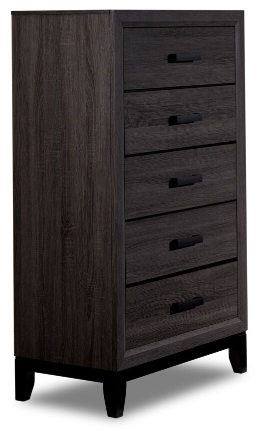 Fog 5-Piece King Bedroom Package - Grey, Black