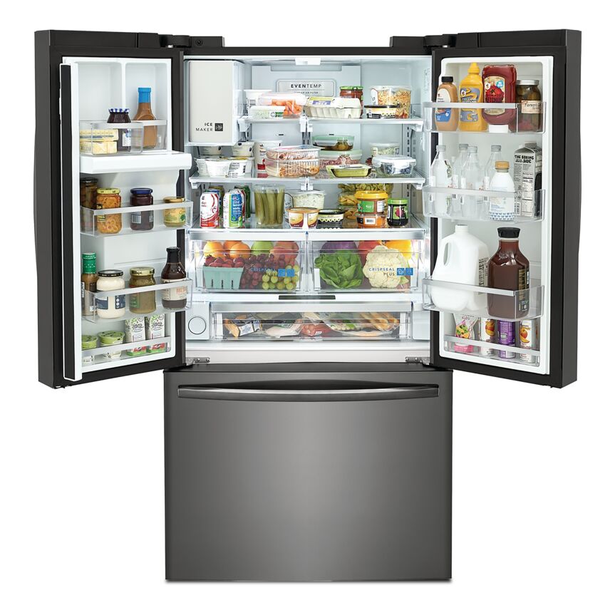 Frigidaire Gallery 36" 27.8 Cu. Ft. Black Stainless Steel French Door Refrigerator - GRFS2853AD