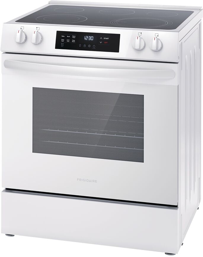 Frigidaire White 30" Front Control Electric Range (5.3 Cu.Ft) - FCFE306CAW