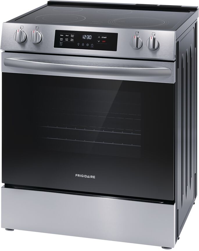 Frigidaire Stainless Steel 30" Front Control Electric Range (5.3 Cu.Ft) - FCFE306CAS