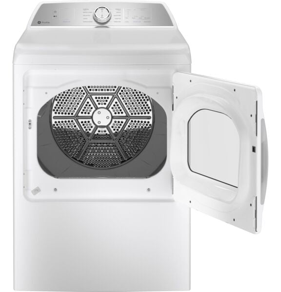 GE Profile White Electric Dryer (7.4 cu. ft.)- PTD60EBMRWS