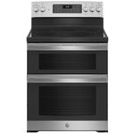 GE Stainless Steel 30'' Freestanding Double Oven Electric Range with Air Fry (6.6 Cu.Ft) - JBS86SPSS