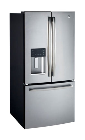 GE Profile Réfrigérateur 23,8 pi³ avec porte à 2 battants 33 po acier inoxydable résistant aux traces de doigts PFE24HYRKFS