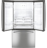 GE 33" 24.8 Cu. Ft. Fingerprint Resistant Stainless French Door Refrigerator - GNE25DYRKFS