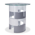 Sadie End Table - Grey and White