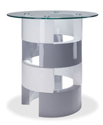 Sadie 24" End Table - Grey and White