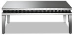 Harlow 48" Coffee Table - Mirrored Glass