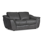 Harris Leather Sofa, Loveseat and Chair Set - Grey