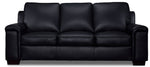 Icon Leather Sofa and Loveseat Set- Black