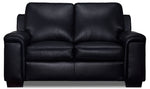 Icon Leather Loveseat - Black