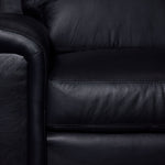 Icon Leather Sofa and Loveseat Set- Black