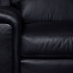 Icon Leather Loveseat - Black