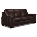 Icon Leather Sofa, Loveseat and Chair Set - Mocha