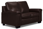 Icon Leather Loveseat - Mocha