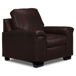 Icon Leather Sofa, Loveseat and Chair Set - Mocha