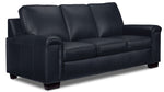 Icon Leather Sofa and Loveseat Set - Navy