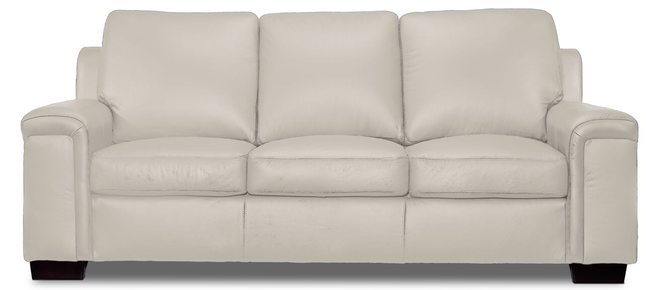 Icon Leather Sofa - Cloud Grey