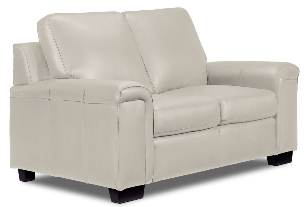 Icon Leather Sofa, Loveseat and Chair Set - Cloud Grey