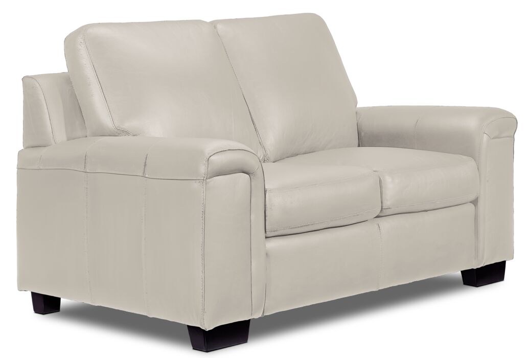 Icon Leather Sofa, Loveseat and Chair Set - Silver Grey