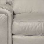 Icon Leather Sofa - Silver Grey