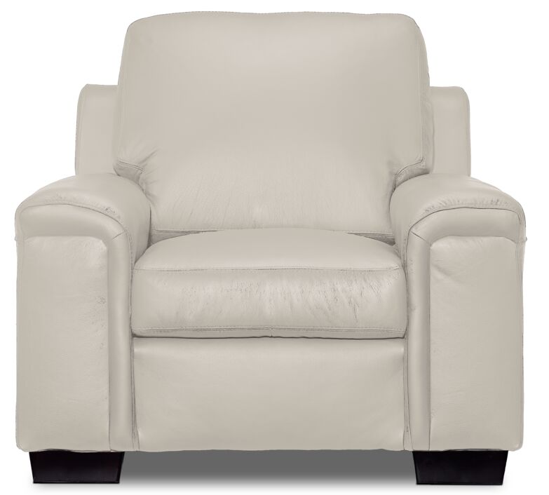 Icon Leather Chair - Silver Grey