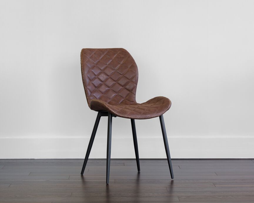 June Side Chair - Black, Antique Brown
