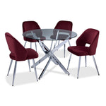 Kate II 5-Piece Dining Set - Red