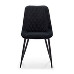 Kinsley Velvet Side Chair - Black