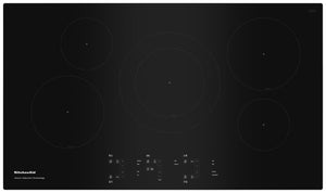 KitchenAid Surface de cuisson à induction par capteur de 5 éléments 36 po noir KCIG556JBL