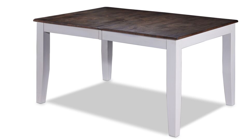 Kona Extendable Dining Table - White and Grey-Brown