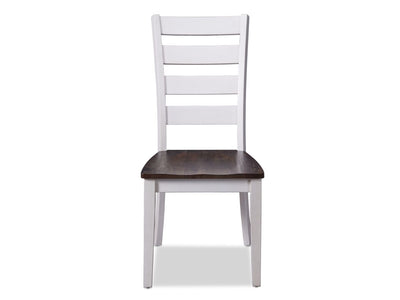 Kona Chaise sans bras – blanc et gris brun