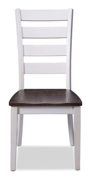 Kona Chaise sans bras – blanc et gris brun