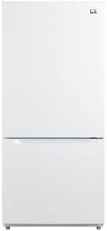 L2 29.5" 18.7 Cu. Ft. White Bottom-Freezer Refrigerator - LRB19B5AWWC