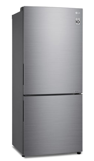LG Réfrigérateur 15,0 pi³ avec congélateur en bas à profondeur de comptoir avec DoorCoolingMC et tablette rabattable 28 po argent platine LBNC15251V