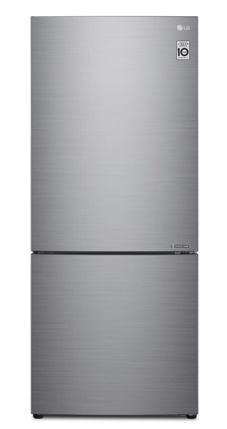 LG 28" 15 Cu. Ft. Platinum SilverCounter-Depth Bottom-Freezer Refrigerator with Door Cooling - LBNC15251V