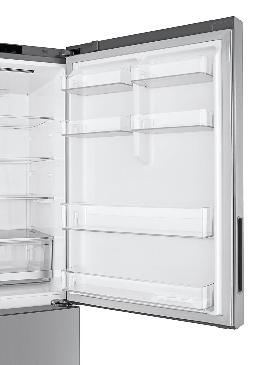 LG 28" 15 Cu. Ft. Platinum SilverCounter-Depth Bottom-Freezer Refrigerator with Door Cooling - LBNC15251V