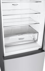 LG 28" 15 Cu. Ft. Platinum SilverCounter-Depth Bottom-Freezer Refrigerator with Door Cooling - LBNC15251V