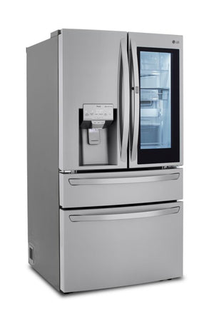 LG Réfrigérateur intelligent 22,5 pi³ avec porte à 2 battants à profondeur de comptoir InstaViewMC porte dans la porte®, Wi-Fi, et machine à glaçons Craft IceMC, 36 po acier inoxydable résistant aux taches LRMVC2306S