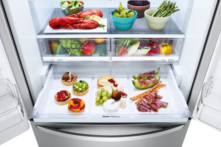 LG Smudge Resistant Stainless Steel 36" French Door Refrigerator with Water dispenser (29 Cu.Ft) - LRFWS2906S