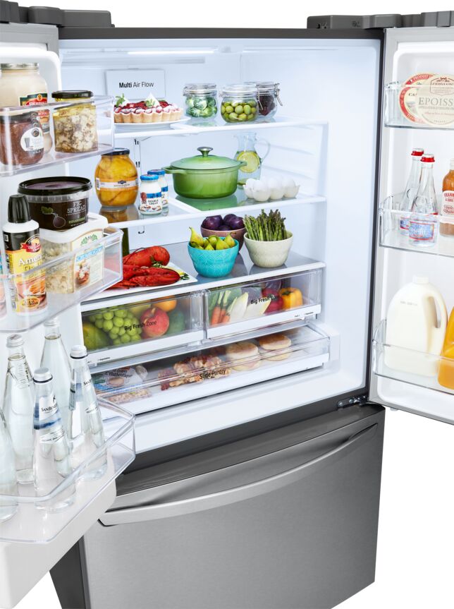 LG Smudge Resistant Stainless Steel 36" French Door Refrigerator with Water dispenser (29 Cu.Ft) - LRFWS2906S