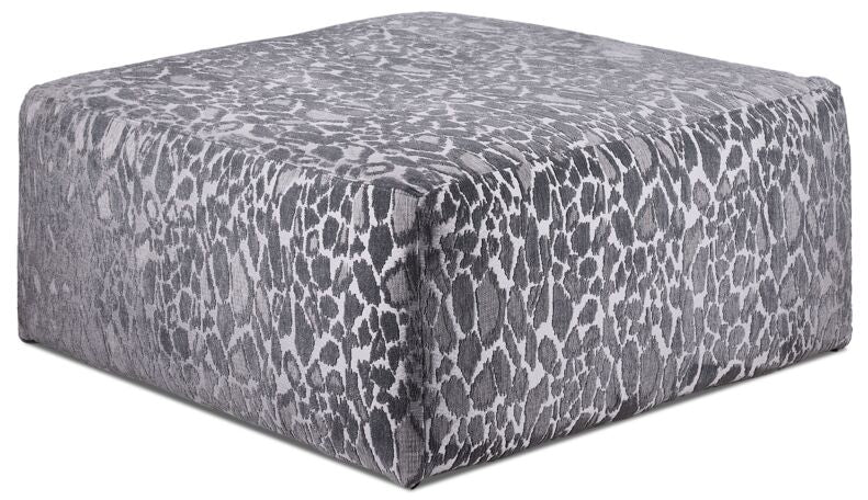 Lamar-Key Ottoman - Grey