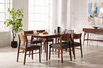 Lenard 7-Piece Extendable Dining Set - Walnut