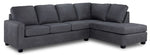 Lindsay 2-Piece Sectional with Right Facing Chaise - Grey