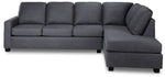 Lindsay 2-Piece Sectional with Right Facing Chaise - Grey