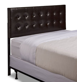 Lombardi Tête de lit simple avec pattes réglables – brun