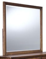 Lotus Mirror - Wire Brushed Brown