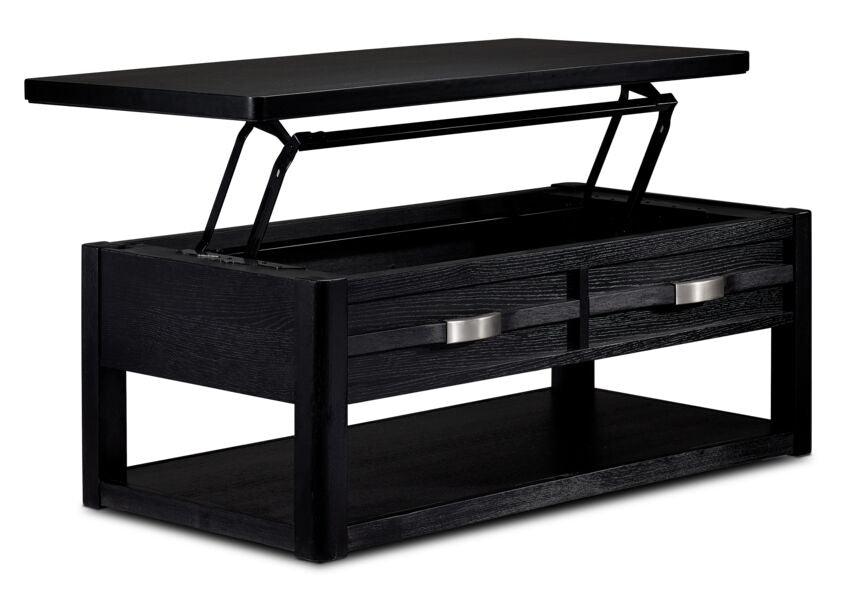 Manila 48" Lift-Top Coffee Table - Black