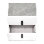 Mara Night Table - White Lacquer