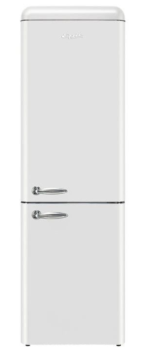 Epic Réfrigérateur 11,0 pi³ avec congélateur en bas, style rétro 24 po blanc ERFF111W