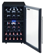 Marathon Black Freestanding Dual Zone Cooler 43 bottles (3.2 cu. ft.) - MWC145-DBL